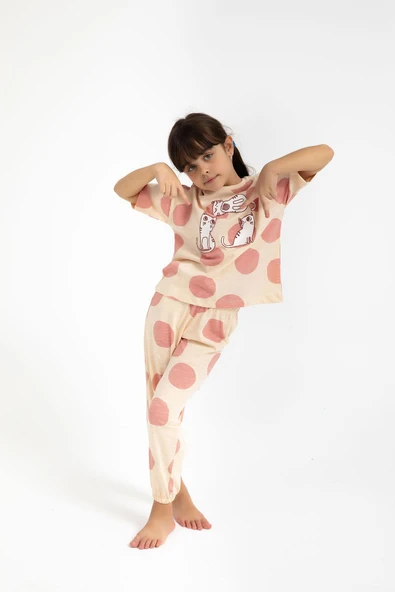 Roly Poly 2790 Cats Badem Kız Çocuk Pijama Takımı - 4