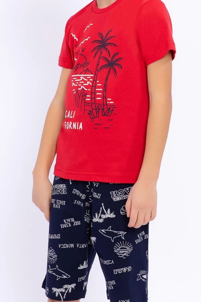 Roly Poly 2709 California Kırmızı Erkek Çocuk Bermuda Takım - 5