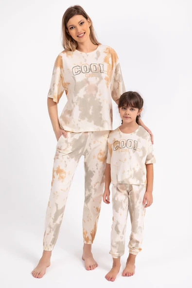 Arnetta 1808 Garson Cool Girl Fildişi Salaş Kız Çocuk Pijama Takımı - Resim 2