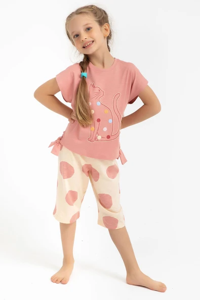 Roly Poly 2791 Garson Cat Fil Dişi Kız Çocuk Kapri Takım ürün görseli 1