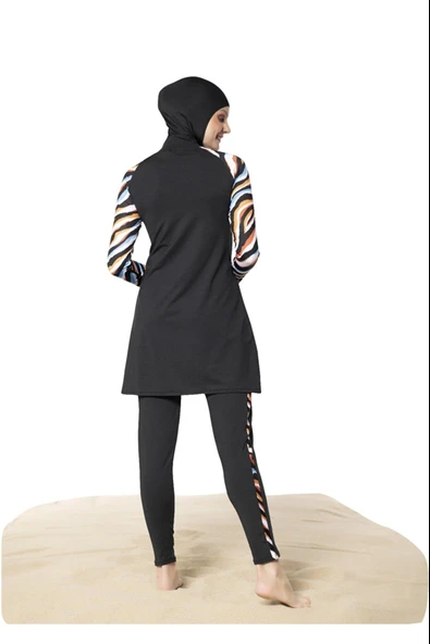 Ruko Maio 22128-1 Reglan Kol Micro Lycra Kumaş Tam Tesettür Mayo - 3