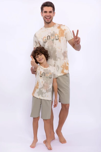 Arnetta 1981 Good Fildişi Erkek Çocuk Bermuda Takım - Resim 2