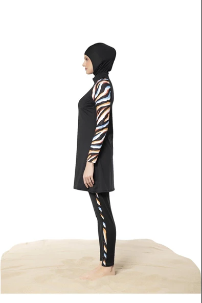 Ruko Maio 22128-1 Reglan Kol Micro Lycra Kumaş Tam Tesettür Mayo - 2