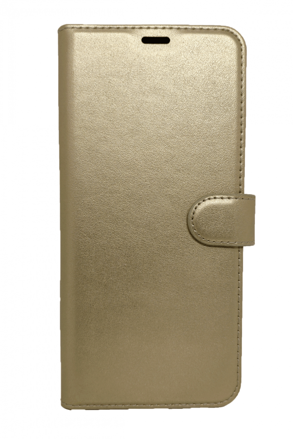 Xiaomi Redmi Note 8 Cüzdan Kılıf Kapaklı Stantlı Gold