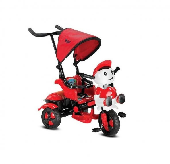 BABYHOPE 125 YUPİ TRIYCLE KIRMIZI-SİYAH ÜÇ TEKER BİSİKLET