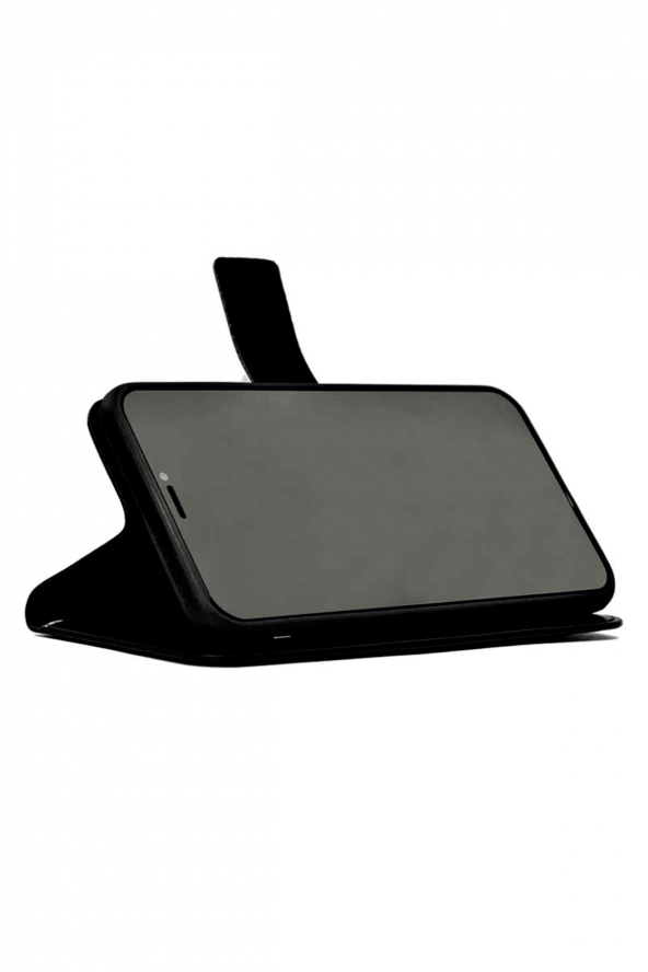 Samsung Galaxy Note 9 Cüzdan Kılıf Kapaklı Stantlı Siyah - Resim 3