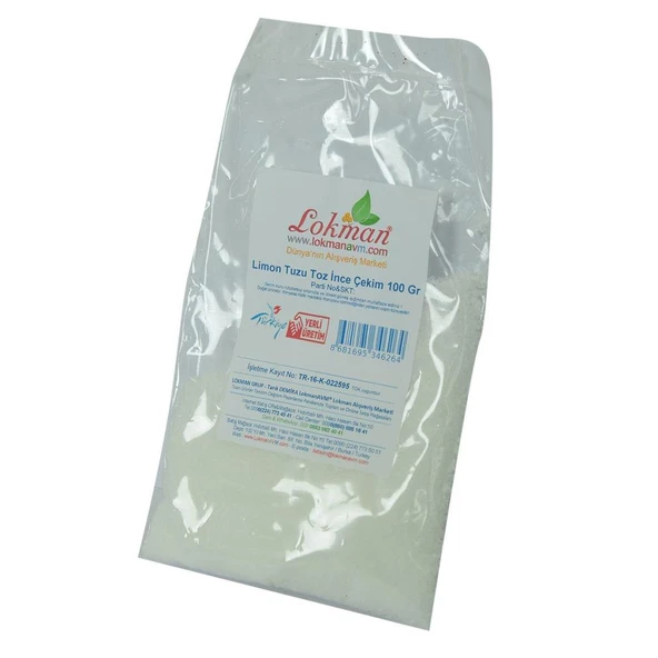 Saf Doğal İnce Çekilmiş Öğütülmüş Limon Tuzu Tozu 100GR - 3