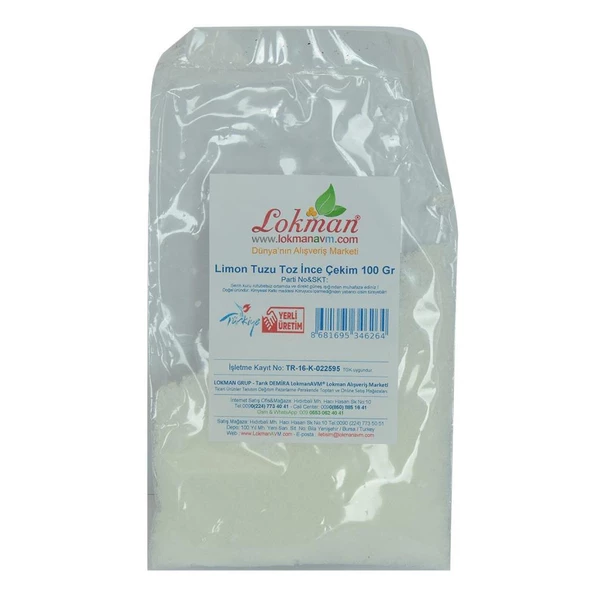 Saf Doğal İnce Çekilmiş Öğütülmüş Limon Tuzu Tozu 100GR - 2