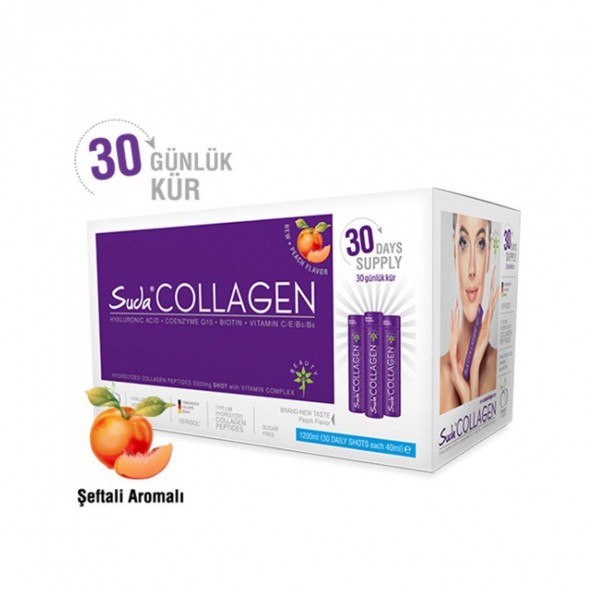 Suda Collagen 1200 ml 30 Shots ( Şeftali Aromalı)