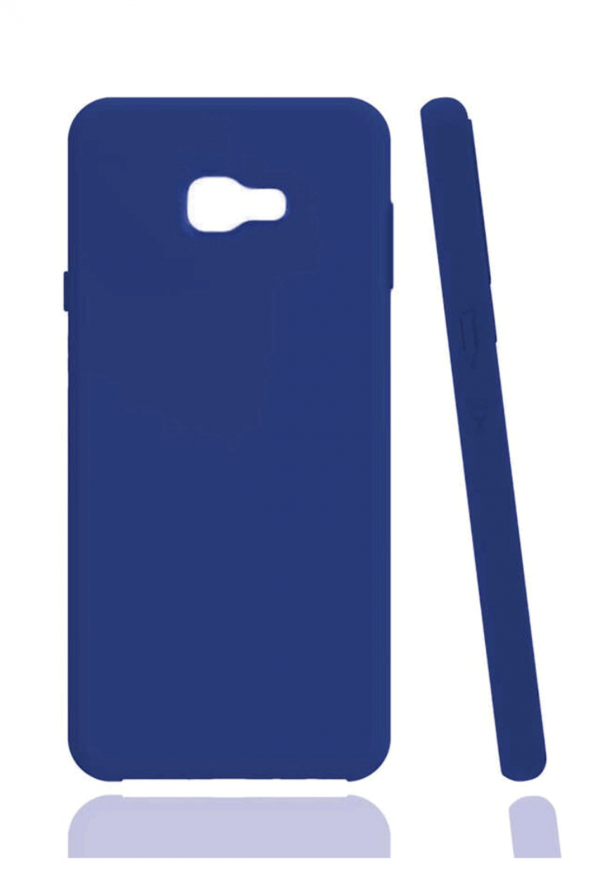 Samsung Galaxy J7 Prime Mavi Silikon Rubber Kılıf Arka Kapak - 2