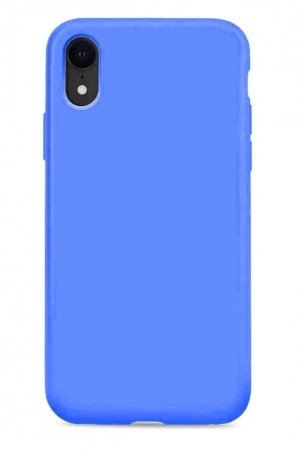 IPhone XR Mavi Silikon Rubber Kılıf Arka Kapak - 2