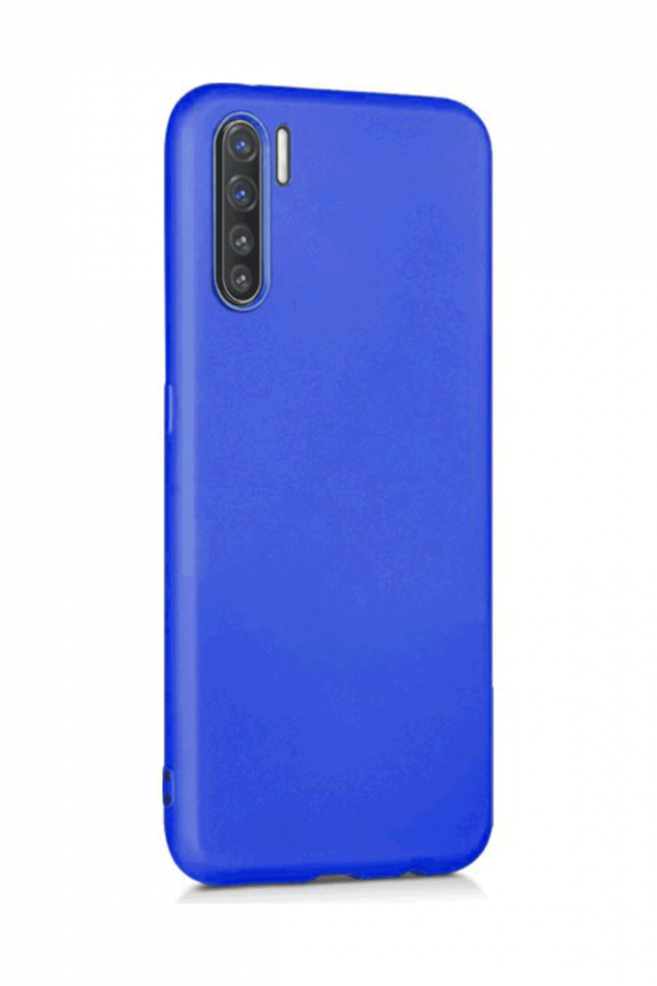 Oppo Reno 3 Mavi Silikon Rubber Kılıf Arka Kapak