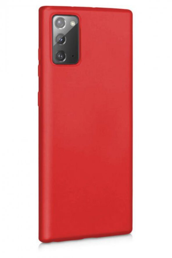 Samsung Galaxy Note 20 Kırmızı Silikon Rubber Kılıf Arka Kapak