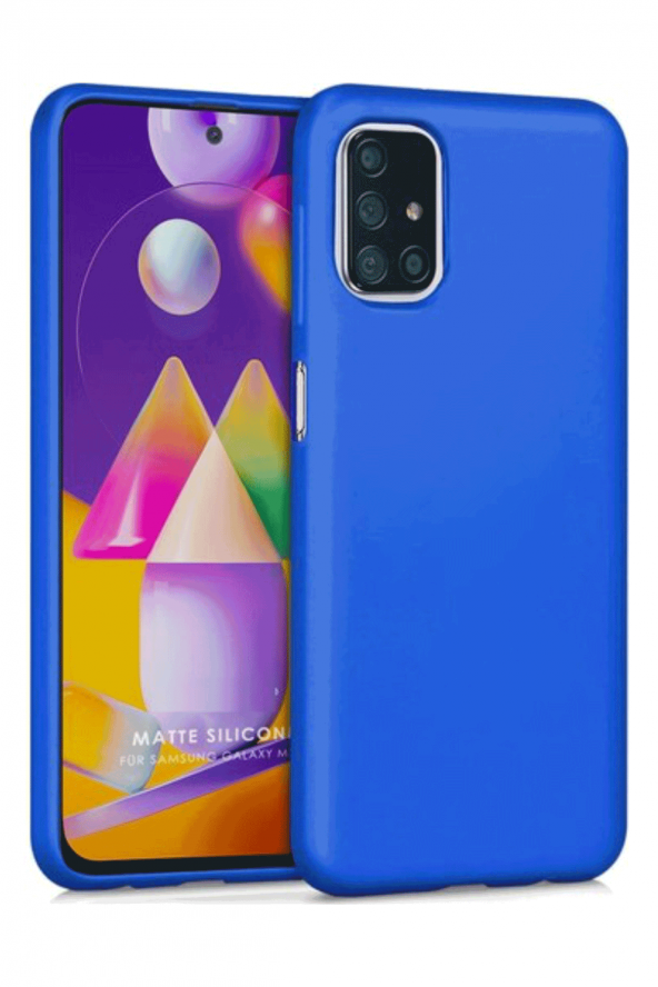 Samsung Galaxy M31s Mavi Silikon Rubber Kılıf Arka Kapak - Resim 2
