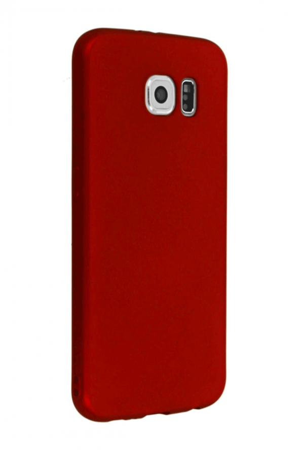 Samsung Galaxy S7 Edge Kırmızı Silikon Rubber Kılıf Arka Kapak