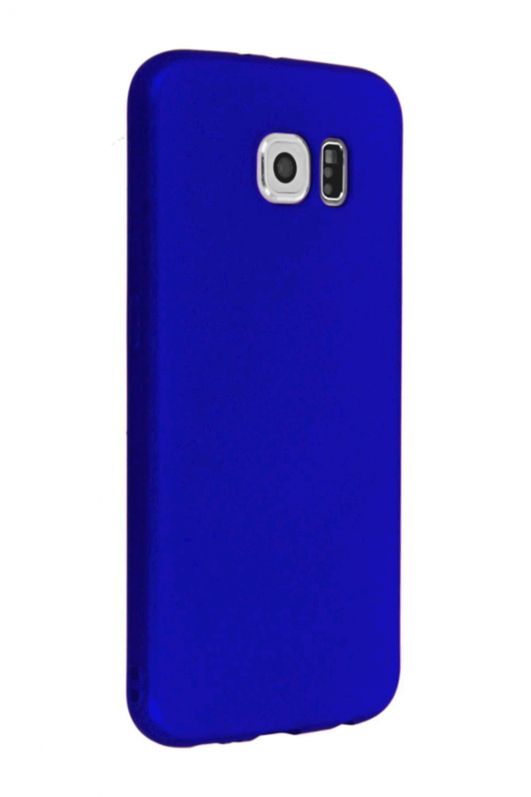 Samsung Galaxy S7 Edge Mavi Silikon Rubber Kılıf Arka Kapak
