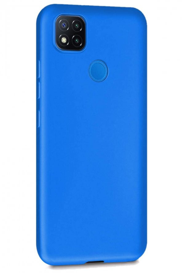 Xiaomi Redmi 9C Mavi Silikon Rubber Kılıf Arka Kapak