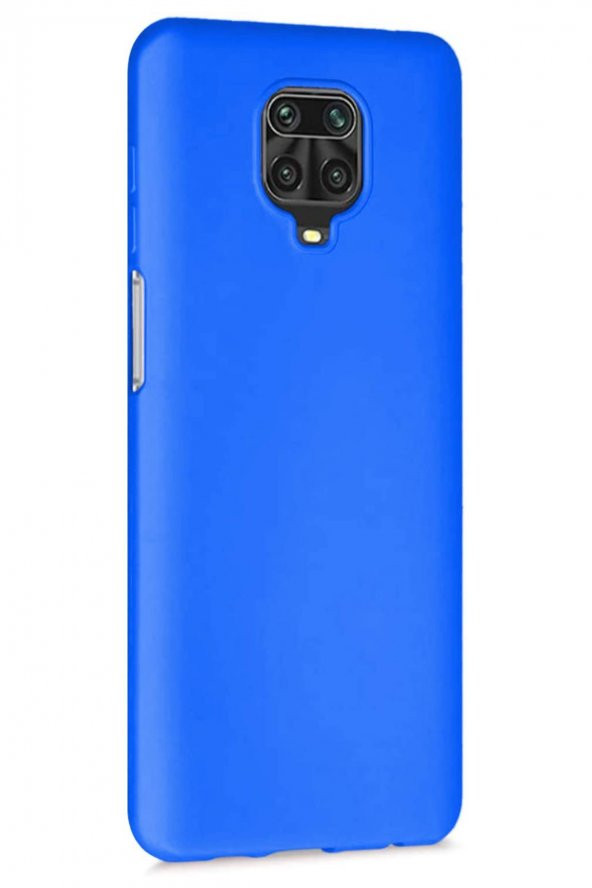 Xiaomi Redmi Note 9 Pro Max Mavi Silikon Rubber Kılıf Arka Kapak