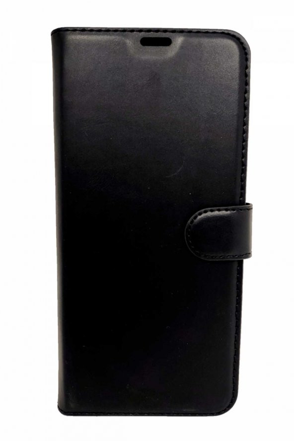 Oppo Realme C11 2021 Cüzdan Kılıf Kapaklı Stantlı Siyah