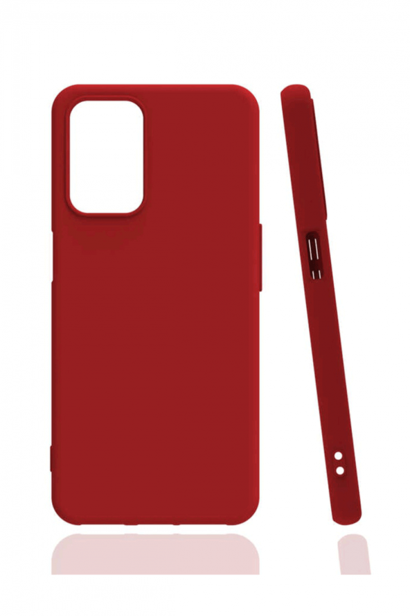 Oppo A55 4G Kırmızı Silikon Rubber Kılıf Arka Kapak