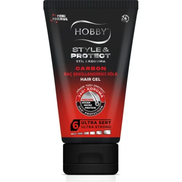 Hobby Style & Protect Saç Jölesi Ultra Sert 6 Carbon Tüp Jöle 150 ml