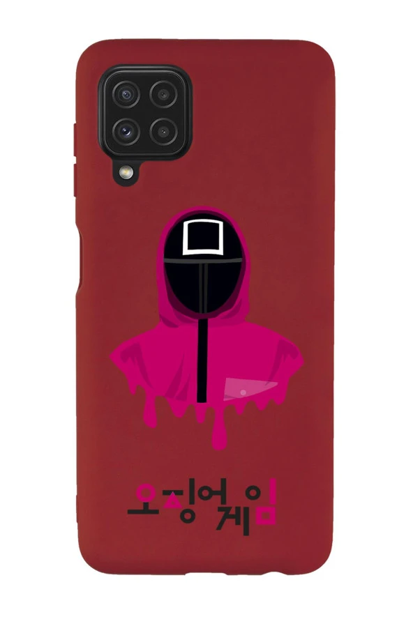 Galaxy M22 Uyumlu Squid Game Desenli Premium Silikonlu Lansman Telefon Kılıfı - 3