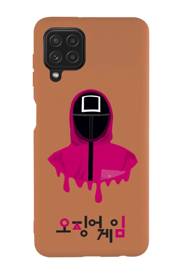 Galaxy M22 Uyumlu Squid Game Desenli Premium Silikonlu Lansman Telefon Kılıfı - 6