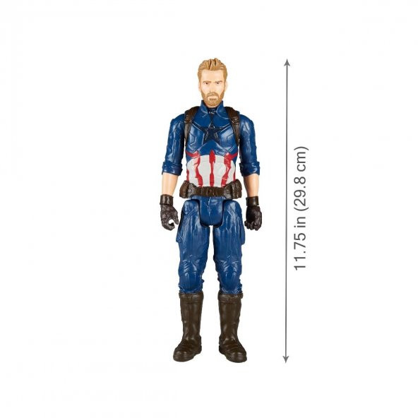 Orjinal Avengers Infinity War Titan Hero Captain America Figür Orjinal Kaptan Amerika Figür 30cm - Resim 3
