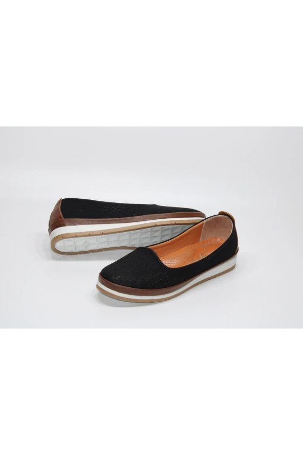 MND DELİKLİ DÜZ TABAN BAĞSIZ ORTOPEDİK GÜNLÜK RAHAT AYAKKABI - 12