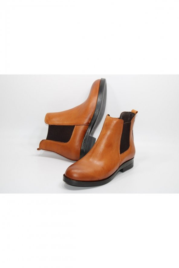 HAKİKİ DERİ ORTOPEDİK İKİ TARAFI LASTİKLİ BOT