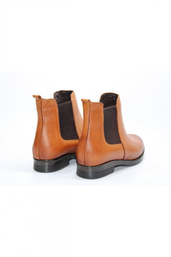 HAKİKİ DERİ ORTOPEDİK İKİ TARAFI LASTİKLİ BOT - 4