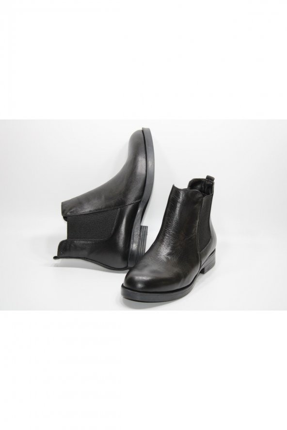 HAKİKİ DERİ ORTOPEDİK İKİ TARAFI LASTİKLİ BOT - 5