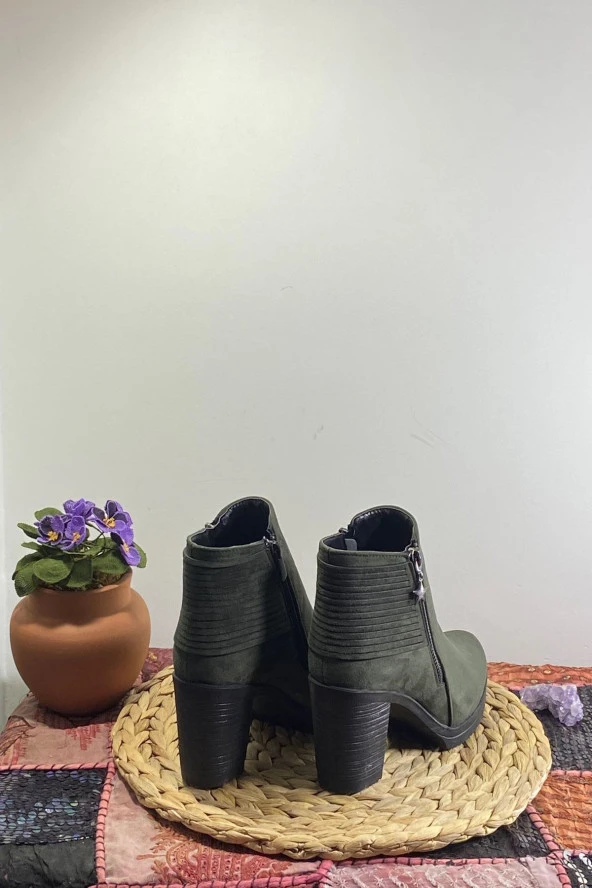 Kadın Süet Topuklu Bot - 4