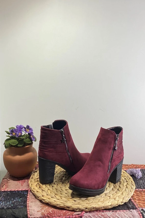 Kadın Süet Topuklu Bot - 8
