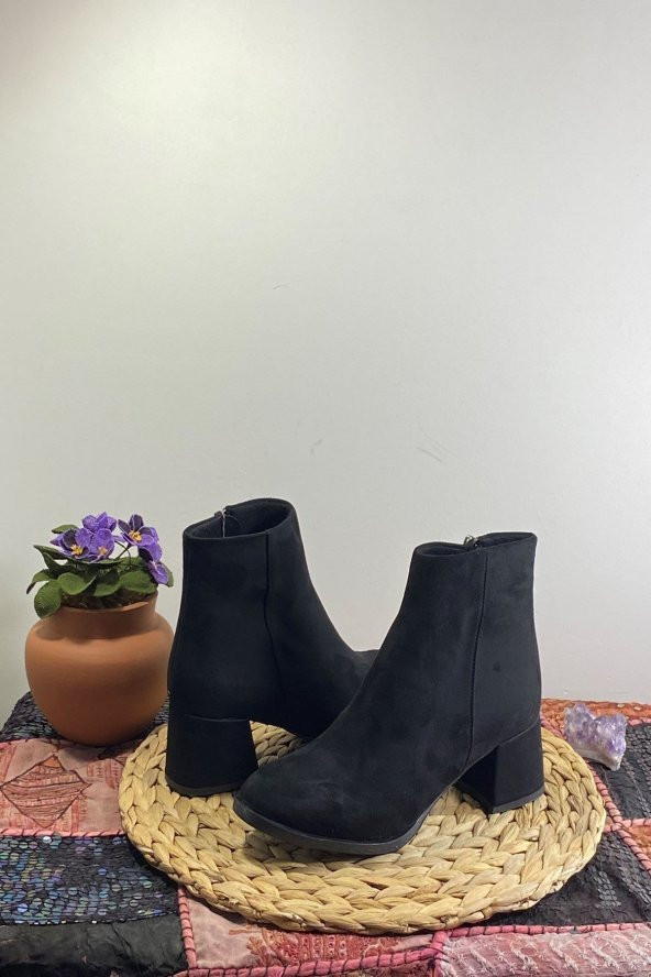 Siyah Kadın Topuklu Bot - 2