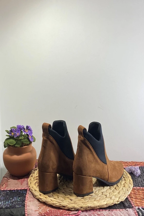 Süet Topuklu Bot - 3