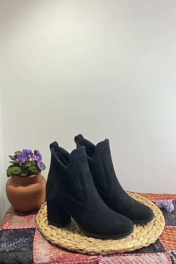 Süet Topuklu Bot - 5