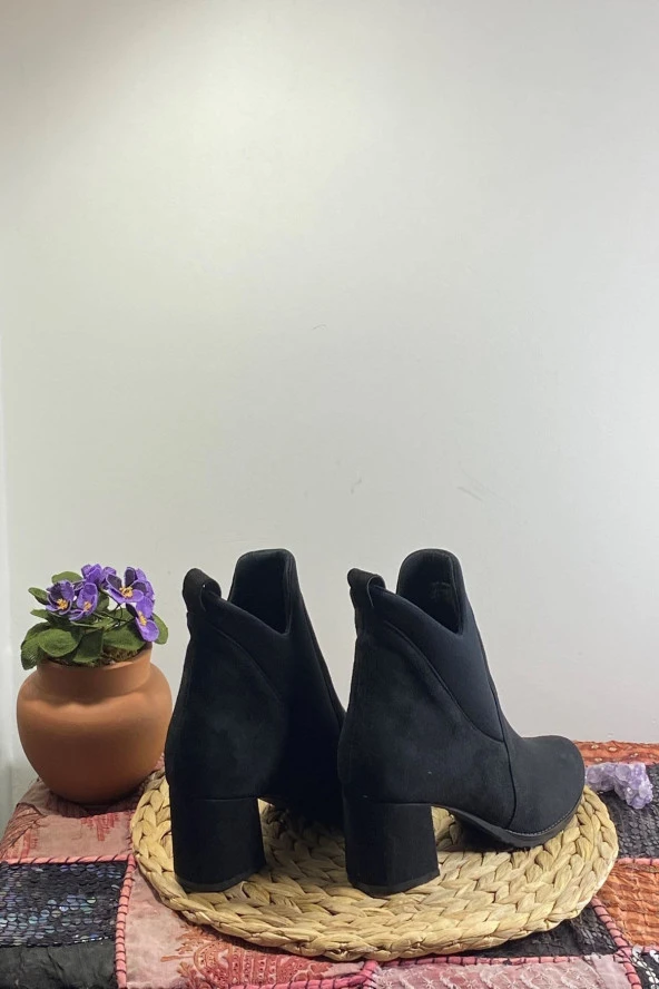 Süet Topuklu Bot - 6