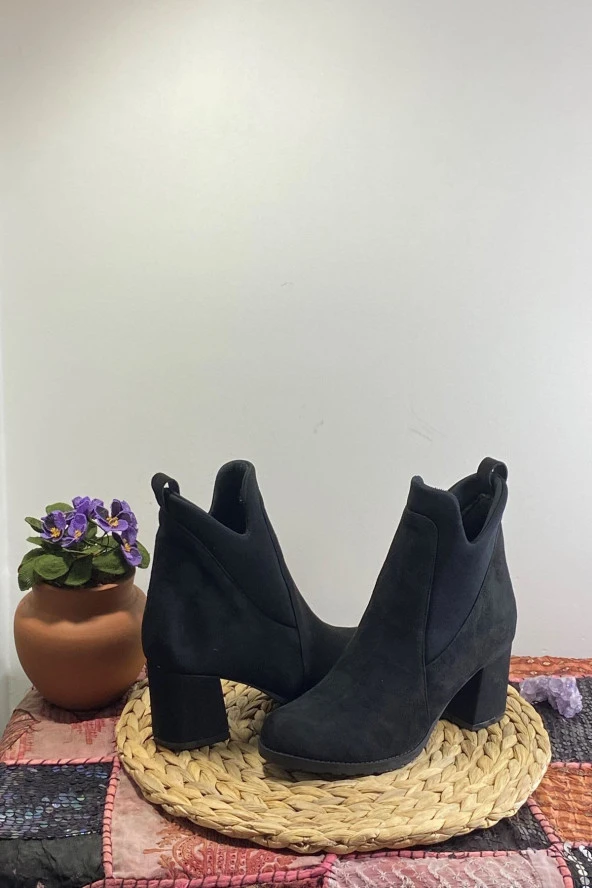 Süet Topuklu Bot - 7