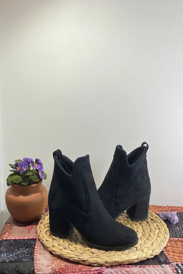 Süet Topuklu Bot - 8