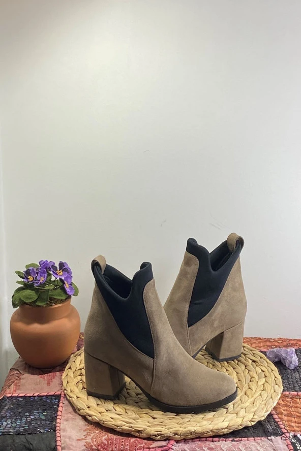 Süet Topuklu Bot - 10