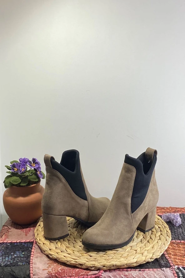 Süet Topuklu Bot - 12