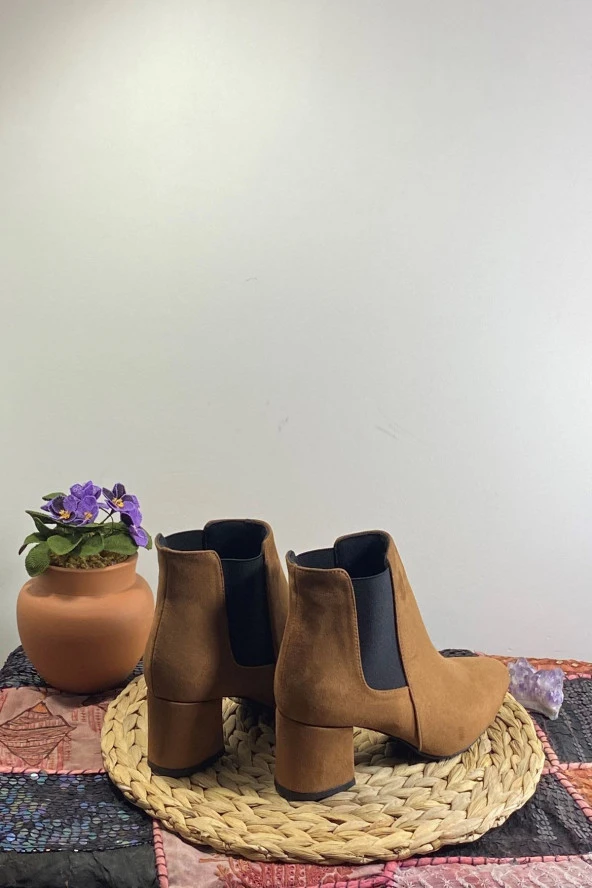 Taba Kadın Süet Topuklu Bot - 2