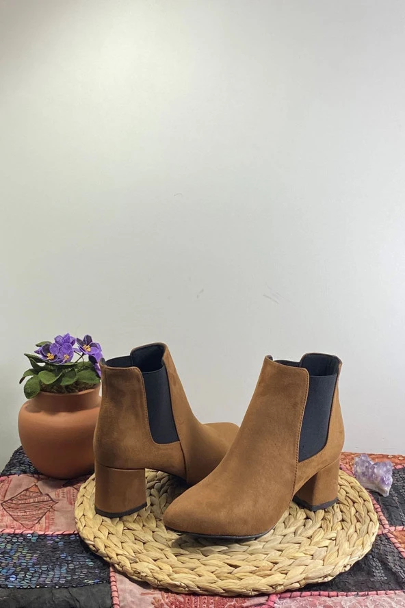 Taba Kadın Süet Topuklu Bot - 3