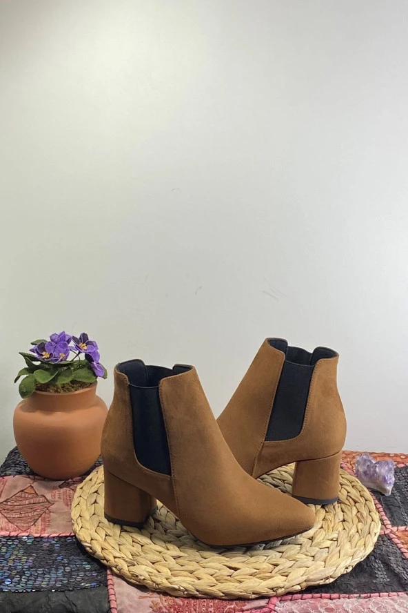 Taba Kadın Süet Topuklu Bot - 4