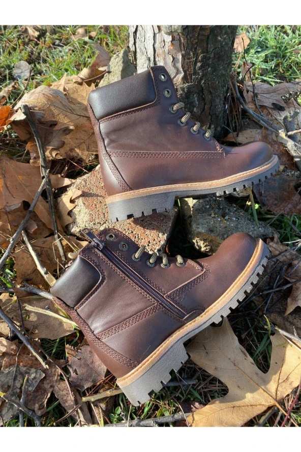 HAKİKİ DERİ OUTDOOR-TREKKİNG BOT KAHVERENGİ - 4