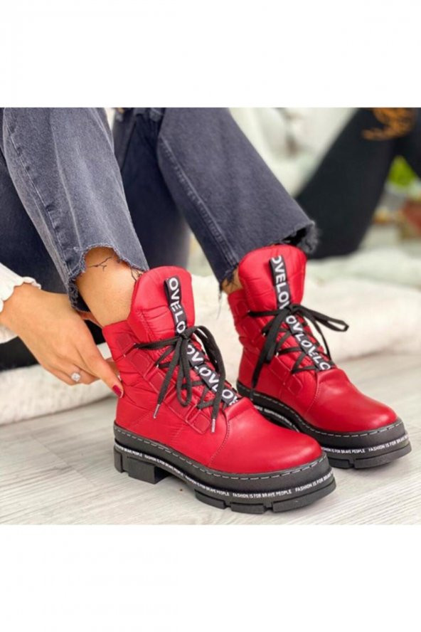 Kadın Kırmızı Kar Botu - 2