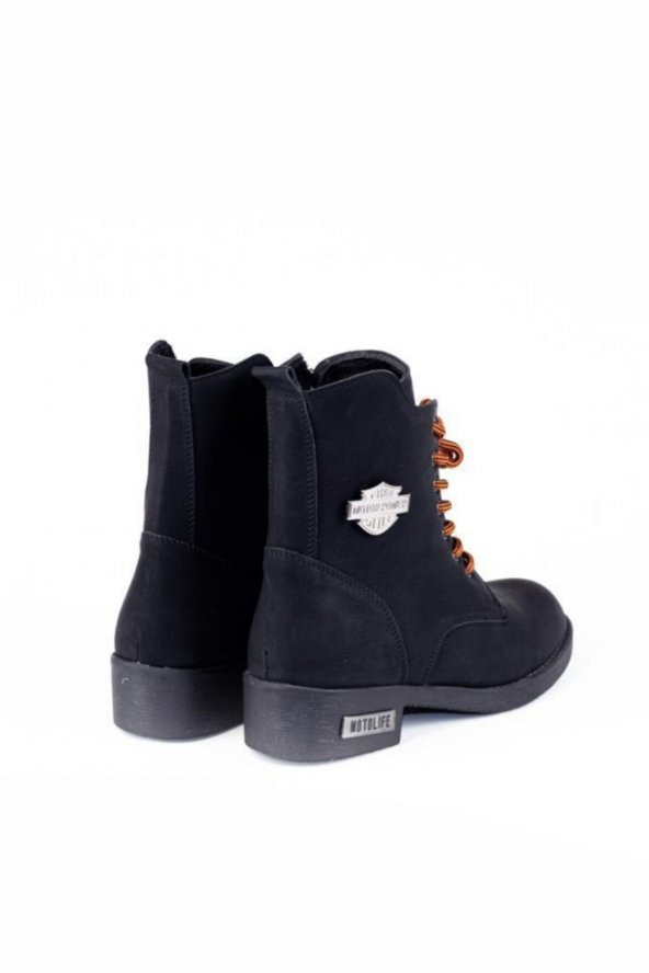 Kadın Siyah Nubuk Bot - 4