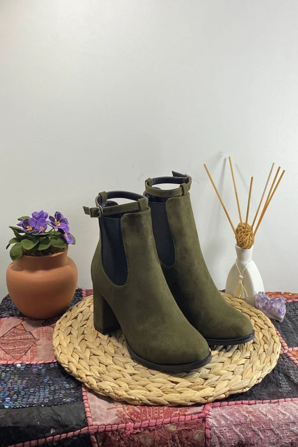 Kadın Süet Topuklu Bot - 2