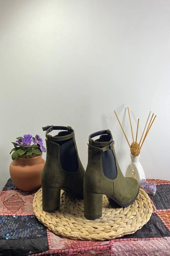 Kadın Süet Topuklu Bot - 7